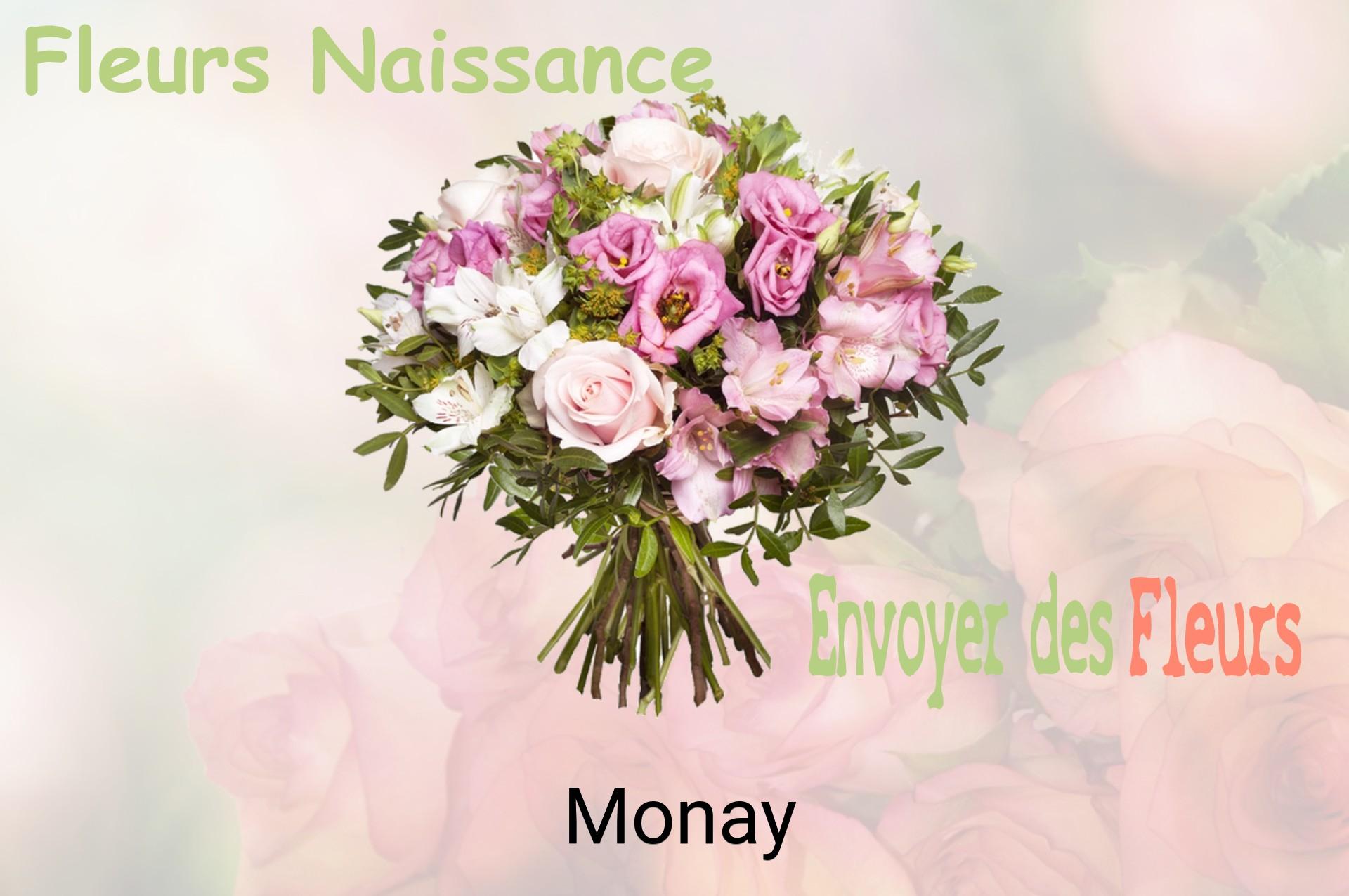 Bouquet de fleurs de naissance livré à Monay